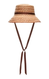 SENSI STUDIO LAMP SHADE GROSGRAIN-TRIMMED STRAW PANAMA HAT,762436