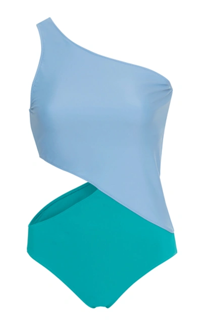 Araks Elmar Cutout Colourblock Swimsuit In Blue