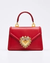 DOLCE & GABBANA DEVOTION MINI LEATHER TOP-HANDLE BAG,PROD152030327