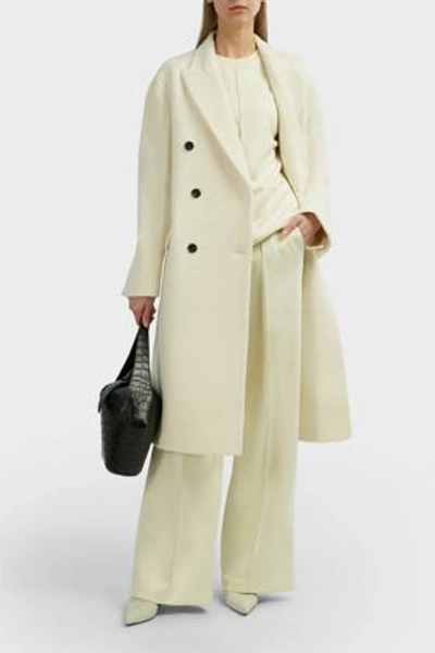 Joseph Arles Double-breasted Coat In Ivory