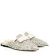 JIMMY CHOO Galaxy Flat glitter slippers,P00430740