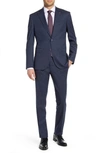 TED BAKER ROVE TRIM FIT PLAID WOOL SUIT,TBT4025 414