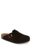 Birkenstock Men's Boston Slip-on Suede Clogs In Mocha