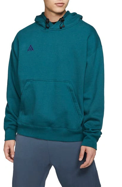 Nike Pullover Hoodie In Midnight Turquoise/ Purple