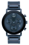 Movado Bold Evolution Chronograph Bracelet Watch, 42mm In Blue Dial