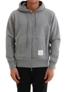 Thom Browne Classic Full Zip Hoodie In Classic Loopback With Engineered 4 Bar Clothing In Grey