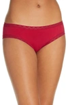 Natori Bliss Cotton Girl Briefs In Garnet