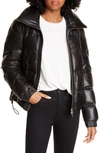 A.L.C DENVER LEATHER DOWN PUFFER JACKET,1JAKT00290