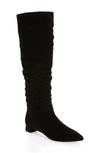 Agl Attilio Giusti Leombruni Over The Knee Slouch Boot In Black Suede