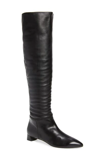 Agl Attilio Giusti Leombruni Over The Knee Slouch Boot In Black Softy