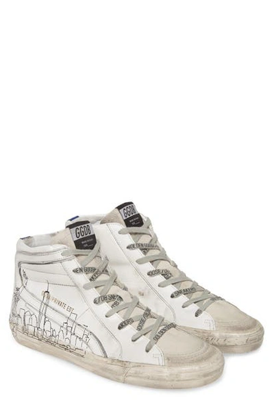 Golden Goose Slide Nyc Graphic High Top Sneaker In White New York Skyline ModeSens
