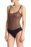 COMMANDO SOFT SPARKLE CAMI THONG BODYSUIT,BDS171