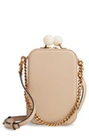 The Marc Jacobs The Vanity Leather Crossbody Bag In Sand