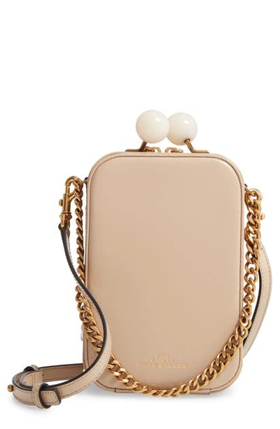The Marc Jacobs The Vanity Leather Crossbody Bag In Sand