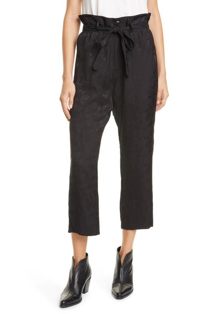 The Great Convertible Floral Jacquard Trousers In Black Jacquard