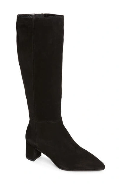 Aquatalia Karen Weatherproof Tall Boot In Black Suede