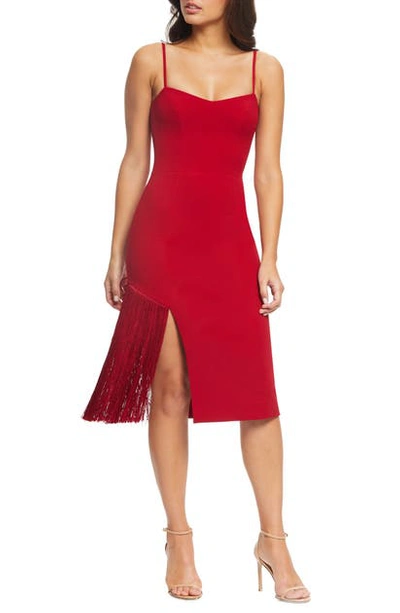 Dress The Population Rory Dress In Garnet In Multi