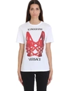 VERSACE T-SHIRT IN WHITE COTTON,11145848