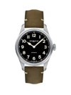 MONTBLANC MEN'S 1858 STAINLESS STEEL & LEATHER STRAP AUTOMATIC WATCH,400011685533