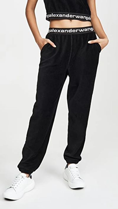 Alexander Wang T Stretch Corduroy Trousers In Black