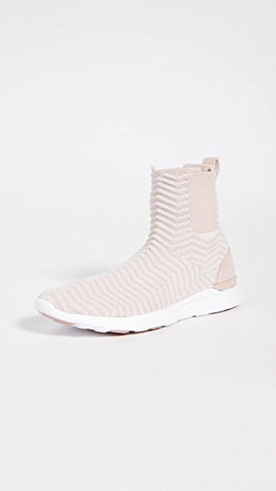 Apl Athletic Propulsion Labs Techloom Chelsea Sneaker Boots In Rose Dust/white