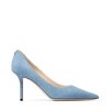 Jimmy Choo Love 85mm Pointed-toe Pumps In Dark Sky