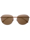 FENDI LIGHT BROWN ROUND SUNGLASSES,FF0379GS