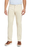 Peter Millar Ultimate Stretch Cotton And Modal-blend Sateen Trousers In Sand