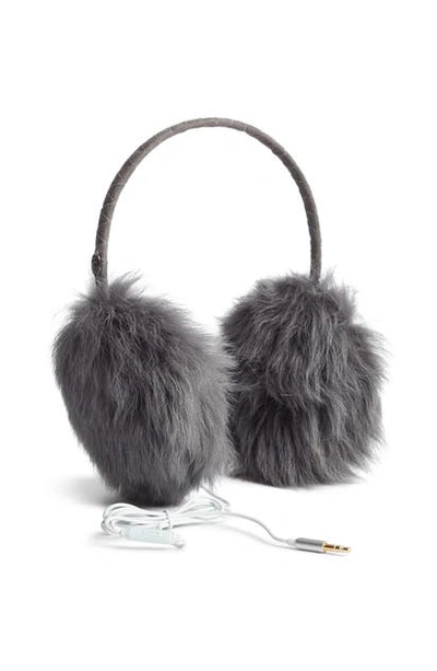 Ugg Genuine Long Pile Shearling Tech Earmuffs - Grey In  display picture 2