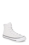 CONVERSE CHUCK TAYLOR ALL STAR FLOCKED CANVAS HIGH TOP SNEAKER,566143C