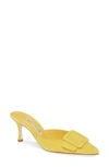 MANOLO BLAHNIK MAYSALEBI BUCKLE POINTED TOE MULE,MAYSALE006