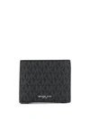 Michael Michael Kors Logo-print Foldover Wallet In Black