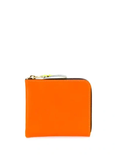 Comme Des Garçons Comme Des Garcons Wallet Small Zip Wallet Fluo In Orange