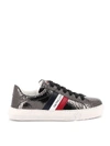 MONCLER MONCLER WOMEN'S SILVER LEATHER SNEAKERS,205861001ALH927 35.5