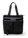 VERSACE VERSACE OLYMPUS LOGO STRAP TOTE BAG