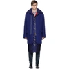 PAUL SMITH PAUL SMITH NAVY BOILED WOOL OVERSIZED COAT