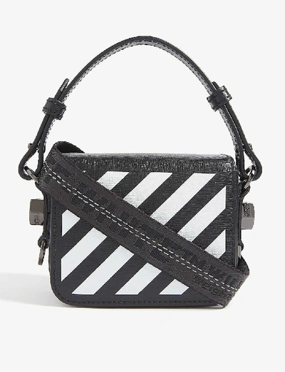 Off-white Baby Leather Cross-body Bag In Black White