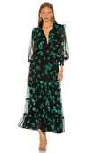 MISA REGINA 裙子 – 宝石绿花卉,MISA-WD301
