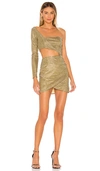 Superdown Althea Mini Dress In Gold