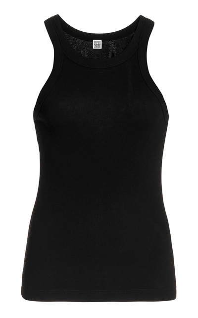 Totême Black Compact Knit Tank Top