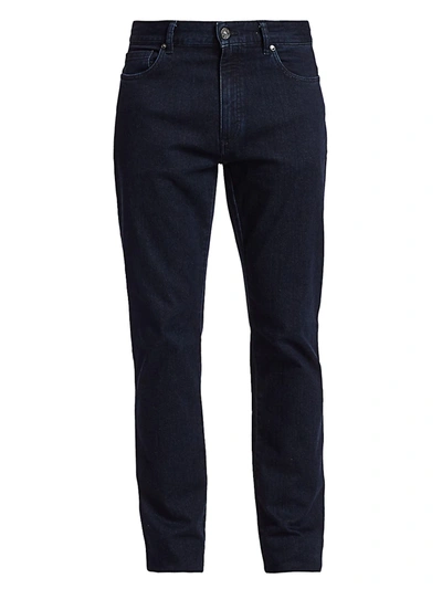 Ermenegildo Zegna Men's Dark-wash Straight-leg Regular-fit Jeans In Blue