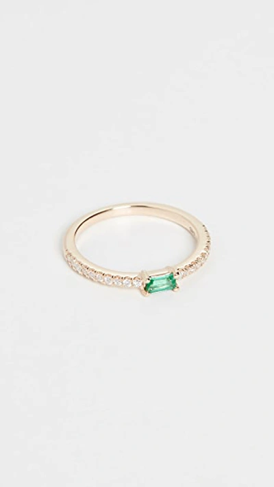 My Story The Julia Birthstone 14k Ring - May In May - Emerald