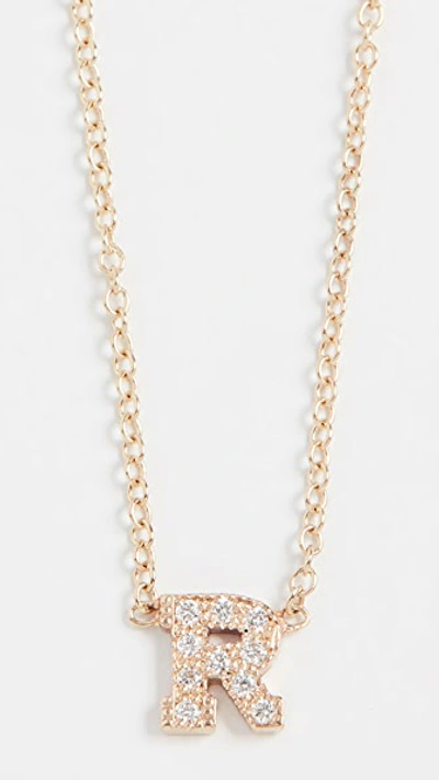 Zoë Chicco Pave Letter Pendant In R