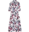 ERDEM KASIA FLORAL COTTON MIDI DRESS,P00437428