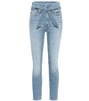 7 FOR ALL MANKIND PAPERBAG HIGH-RISE SKINNY JEANS,P00437506