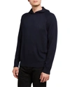 Vince Pullover Cashmere Hoodie Coastal Xl In Coastal