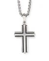 David Yurman Sterling Silver Deco Cross Pendant In Silver