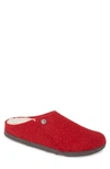 Birkenstock Zermatt Genuine Shearling Lined Slipper In Red