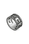 GUCCI G-CUBE CUTOUT BAND RING,YBC551918001022