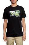Rvca Balance Box Logo T-shirt In Black